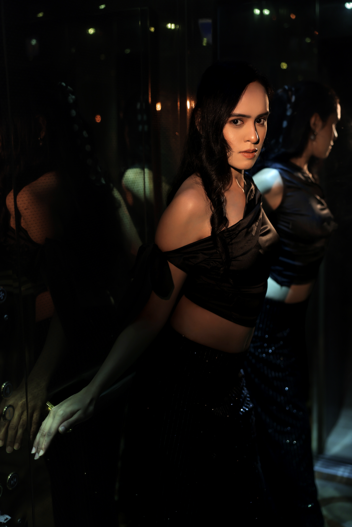 The Obsidian Drape Top