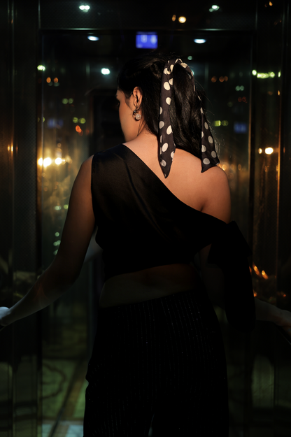 The Obsidian Drape Top